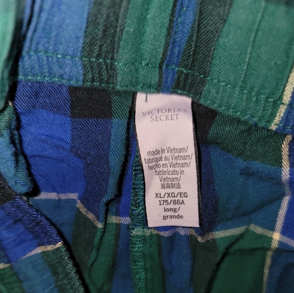 Victoria's Secret 3̶ 4 Piece Plaid PJ Set - Navy Plaid - XL +Extra Bonus PJ Top! - Picture 5 of 14